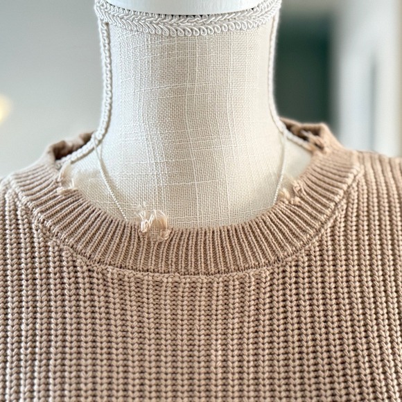 SER.O.YA Mid Cropped Devin Sweater in Tan Size‎ L - Picture 7 of 12